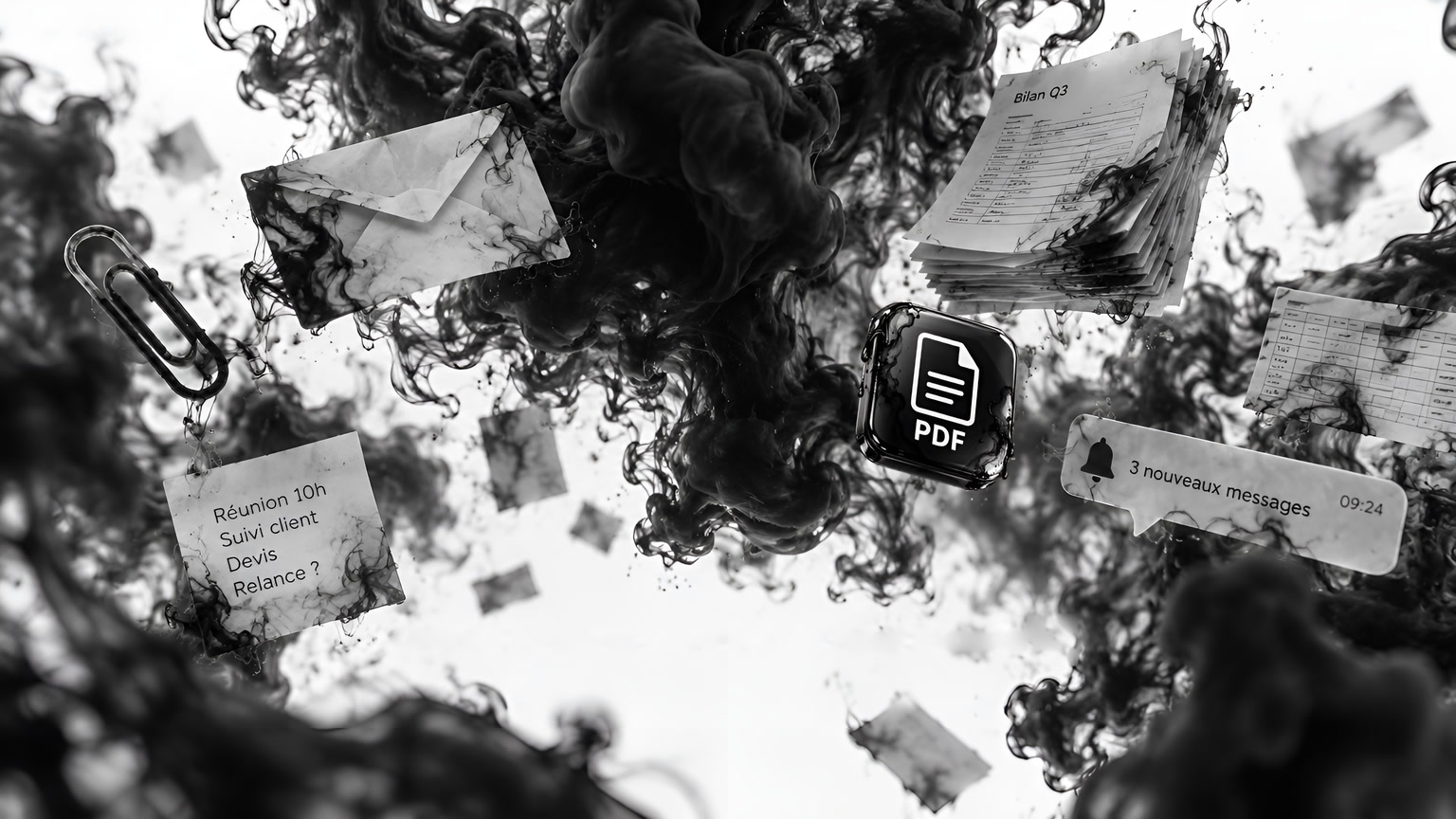 Diving into a cloud of ink made of emails, attachments and forms